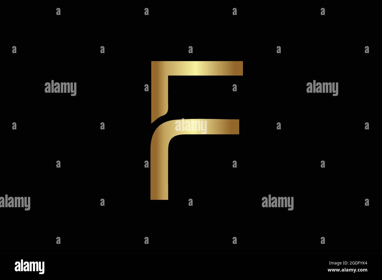 f Logo Basic Design Vektor Stock Vektor