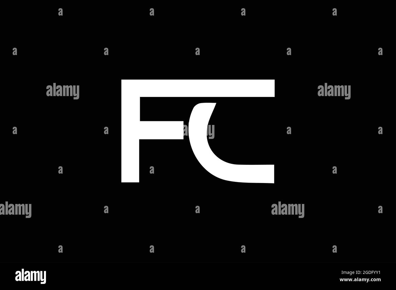 FC Logo Kombination Design für ein Unternehmen geeignet - Vector Stock Vektor