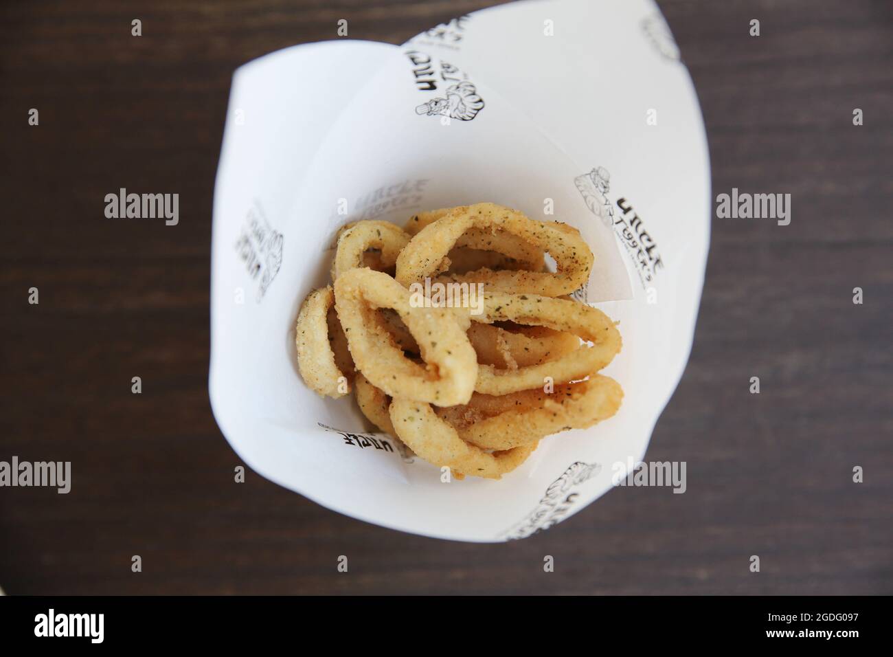 Calamari Italienische Frittierte Tintenfischringe Stockfotografie Alamy