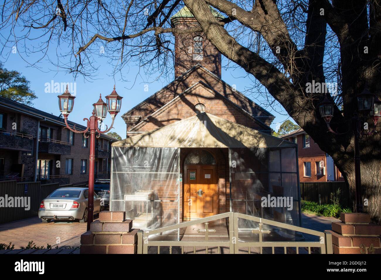 Serbisch-orthodoxe Kirche von Saint Sava, 34 Hampstead Rd, Homebush West NSW 2140 Stockfoto