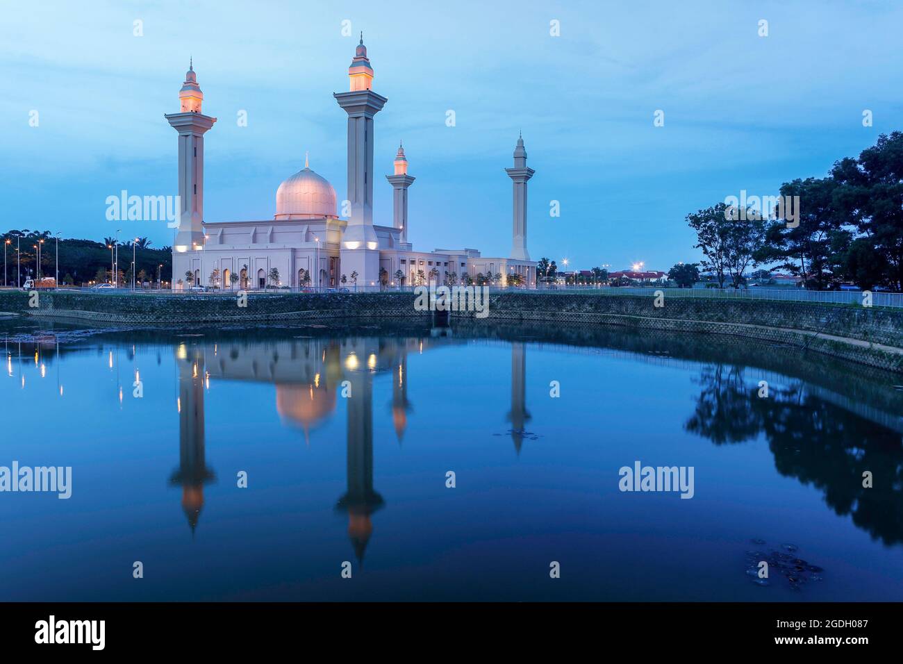 Die Tengku Ampuan Jemaah Moschee in Shah Alam, Malaysia. Stockfoto