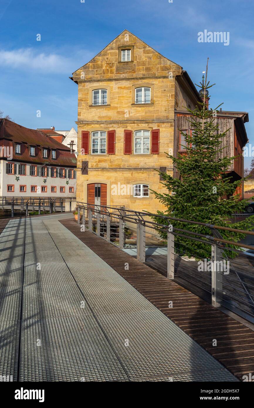 Ein altes Haus im historischen Teil der Stadt. Bamberg. Bayern Deutschland. Stockfoto