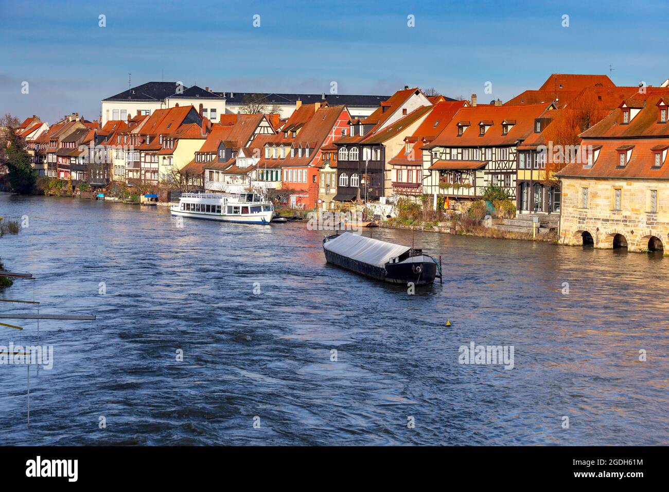 Das berühmte Viertel Little Venice in der Altstadt. Bamberg. Bayern Deutschland. Stockfoto