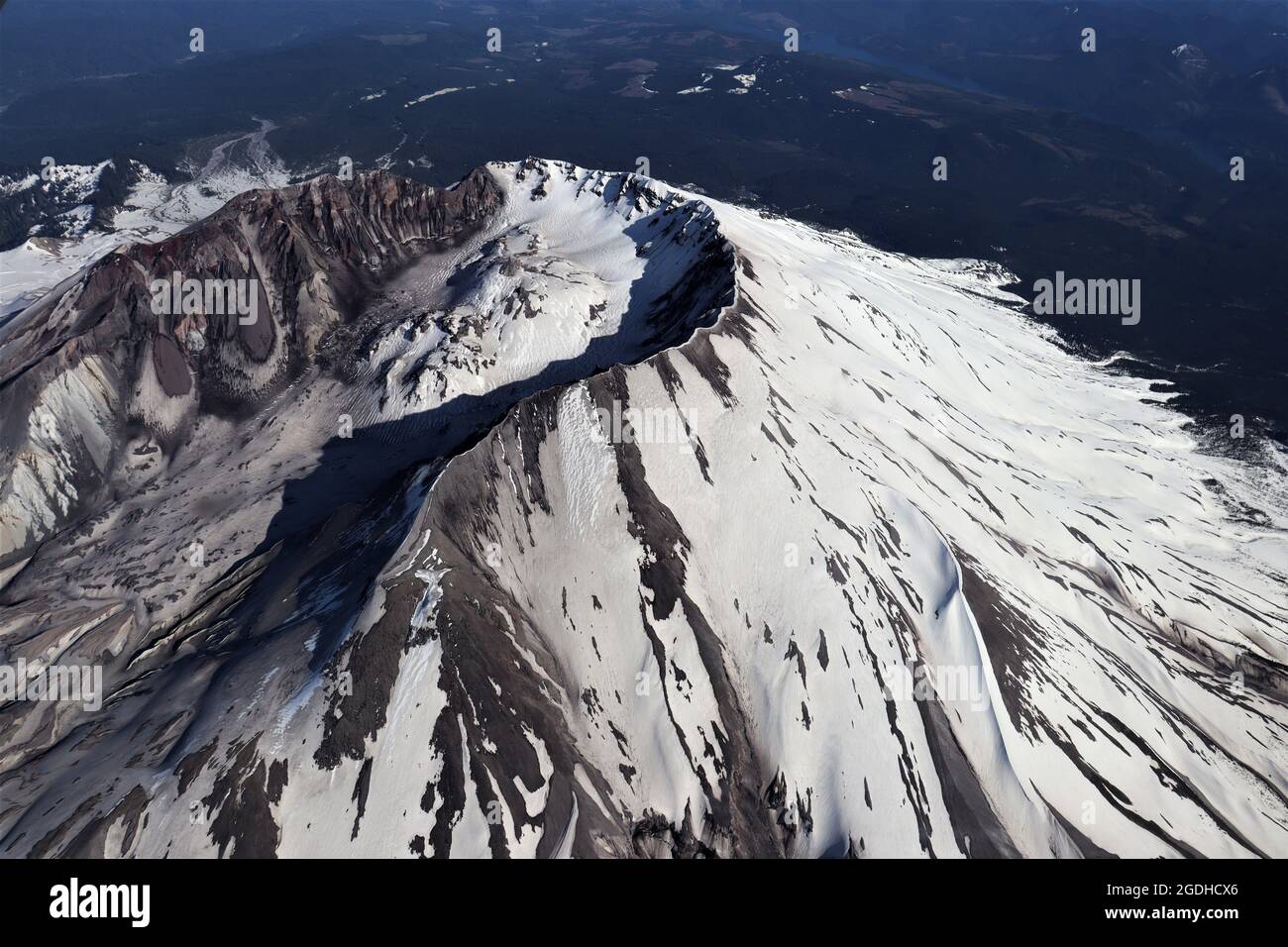 Nahaufnahme des Mount Saint Helens, WA, USA Stockfoto