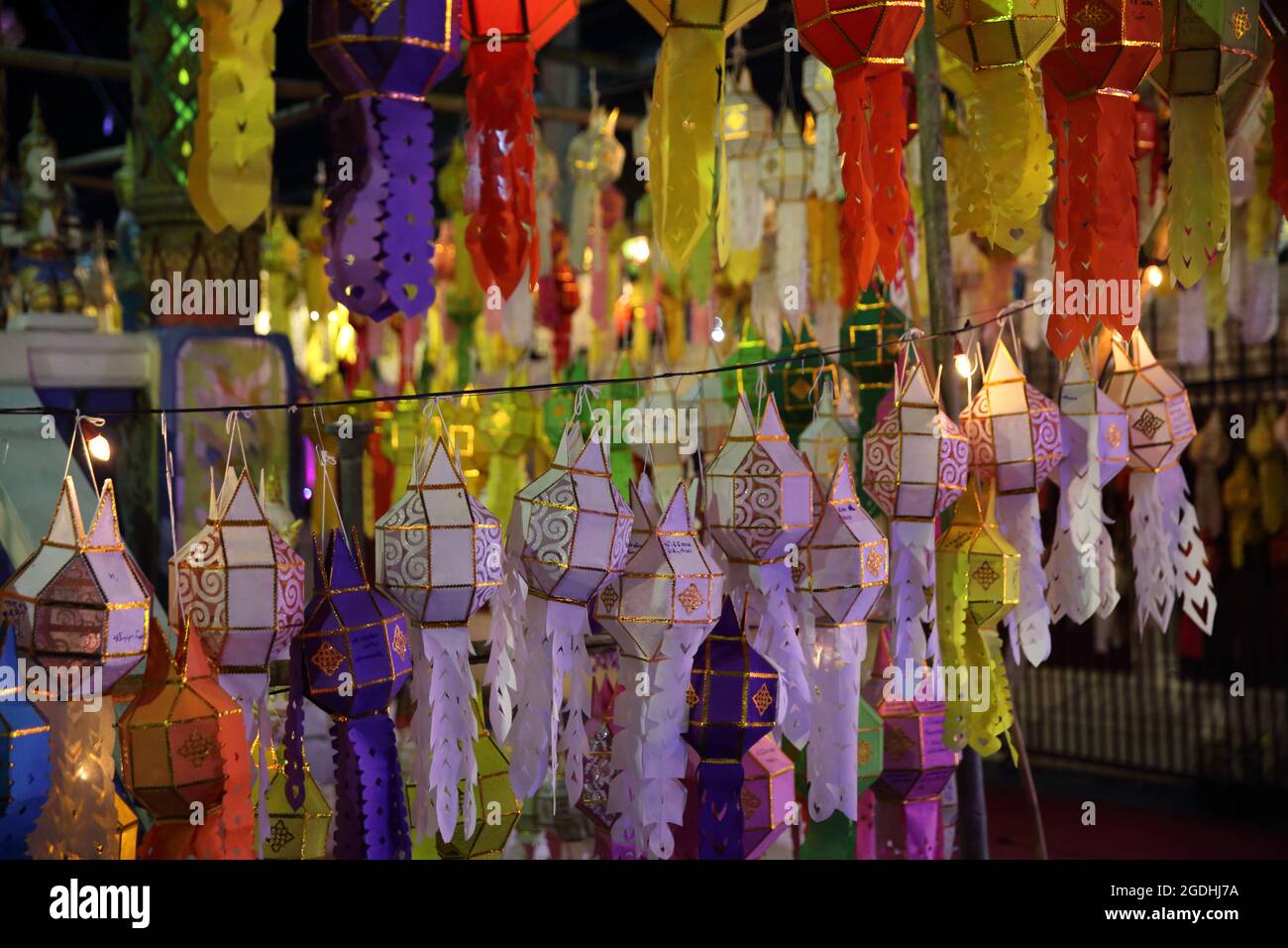 Triditional Norden auf Thailand Laterne Stockfoto