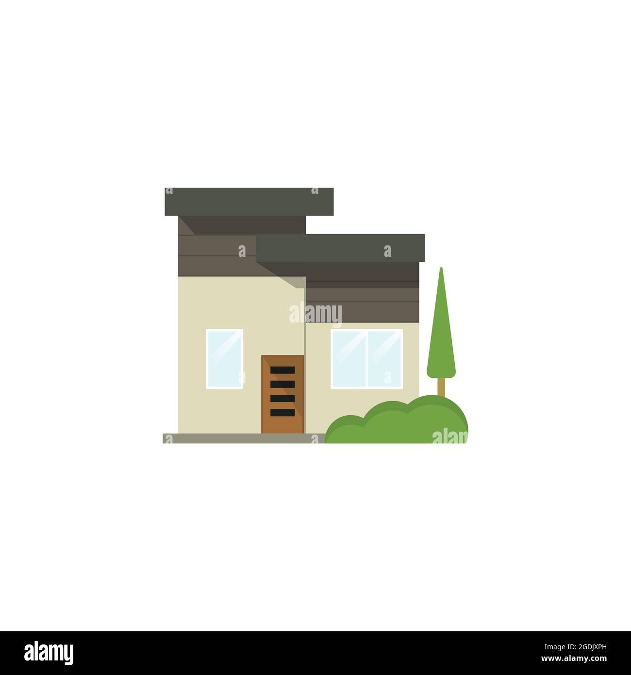 Einfache Moderne Haus Illustration Auf Weissem Hintergrund Haus Vektor Design Isoliert Stock Vektorgrafik Alamy