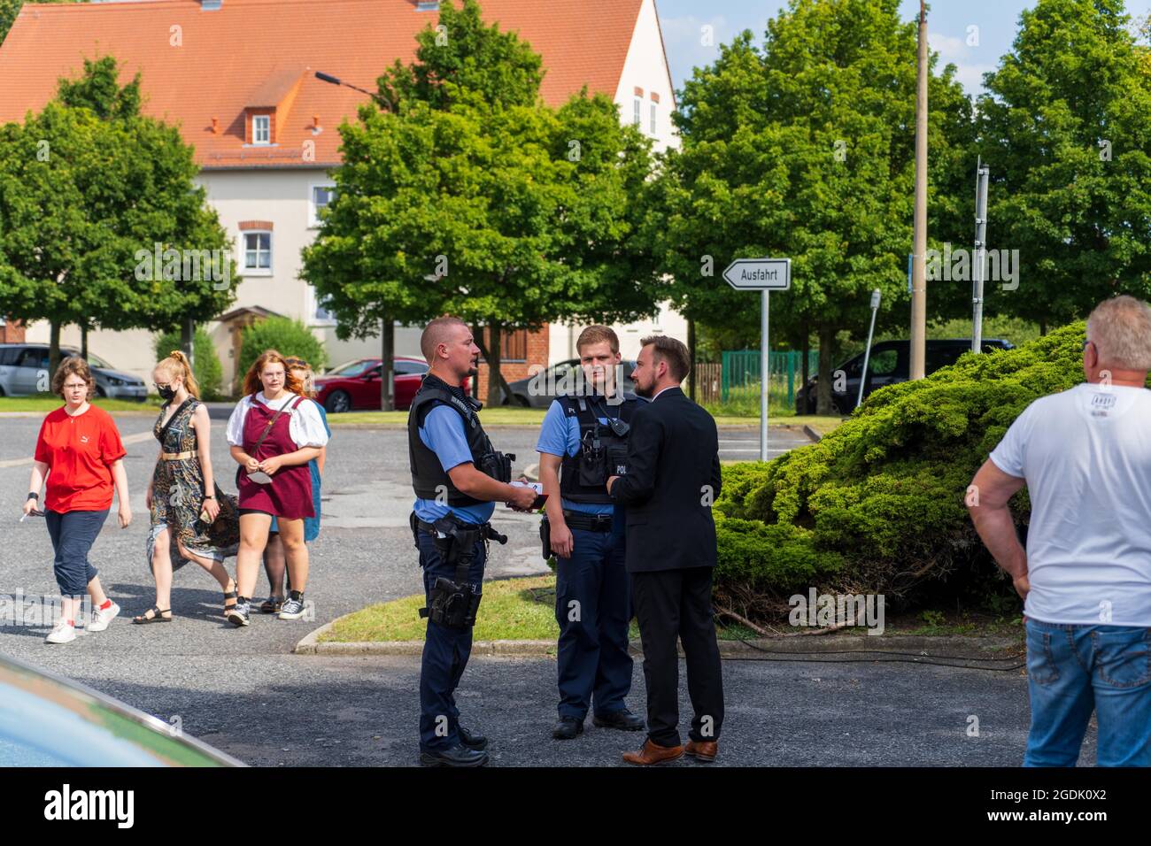 Am 13. August 2021 wird an den Beginn des Baus der Berliner Mauer und die vollstndige Schließung der innerdeutschen Grenze vor 60 Jahren erinnert.GED Stockfoto