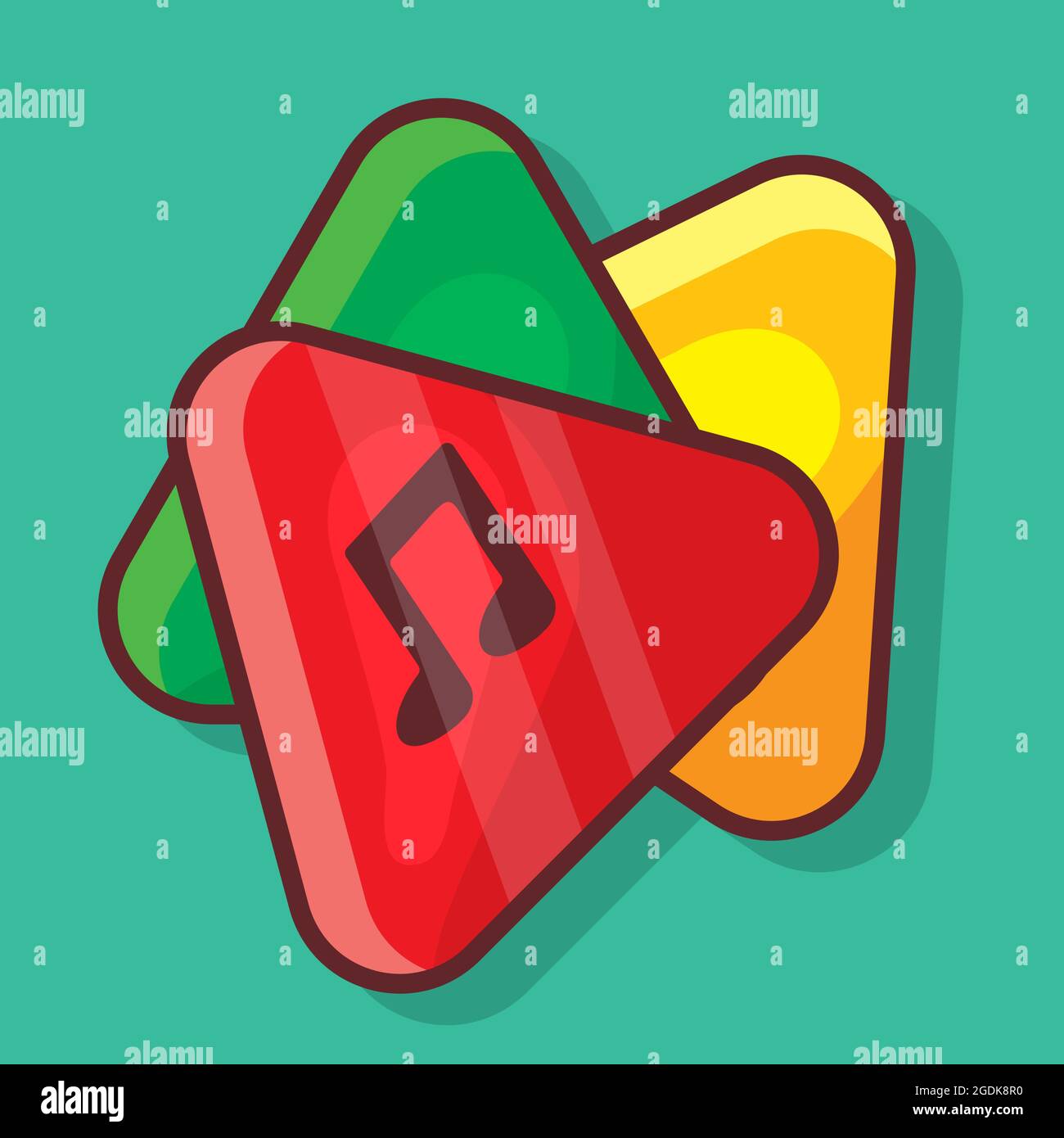 Gitarre Pick isoliert Cartoon-Vektor-Illustration in flachen Stil Stock Vektor