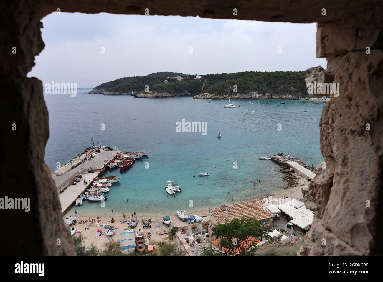 Isole Tremiti - Panorama dal borgo fortificato Stockfoto