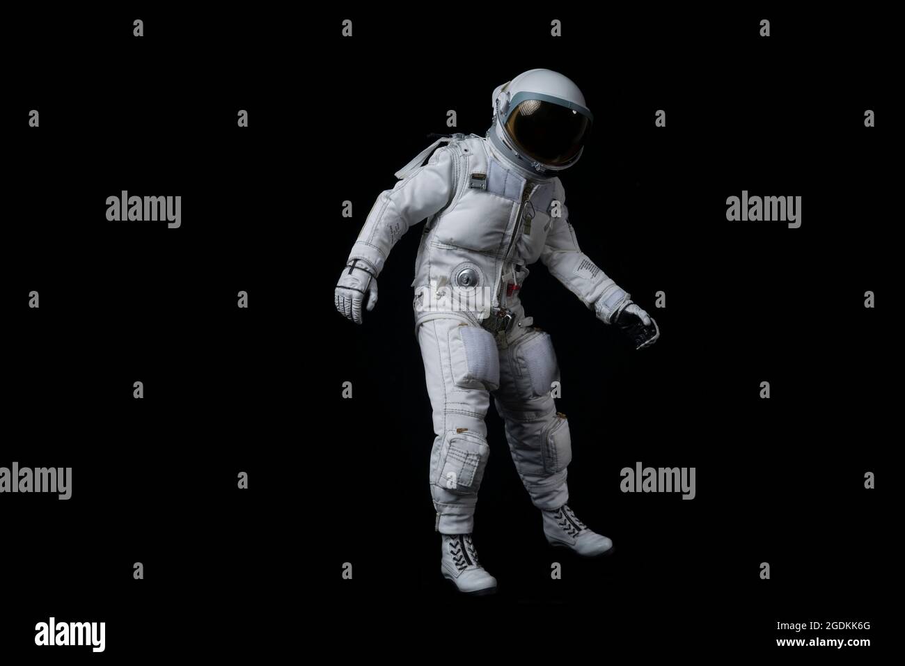 Astronaut mit weißem Hintergrund Stockfoto