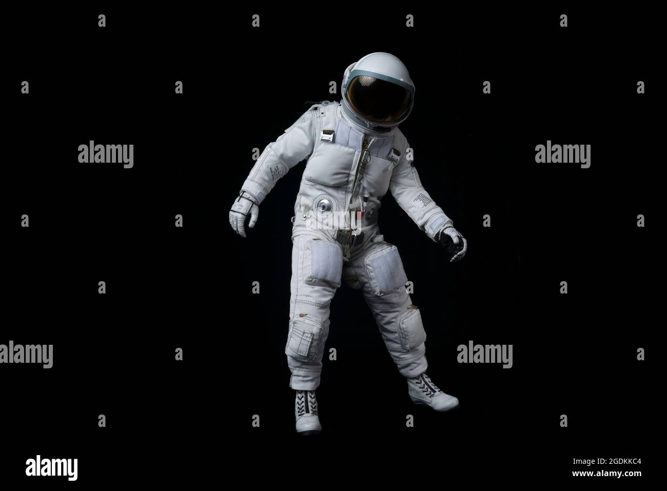 Astronaut mit weißem Hintergrund Stockfoto