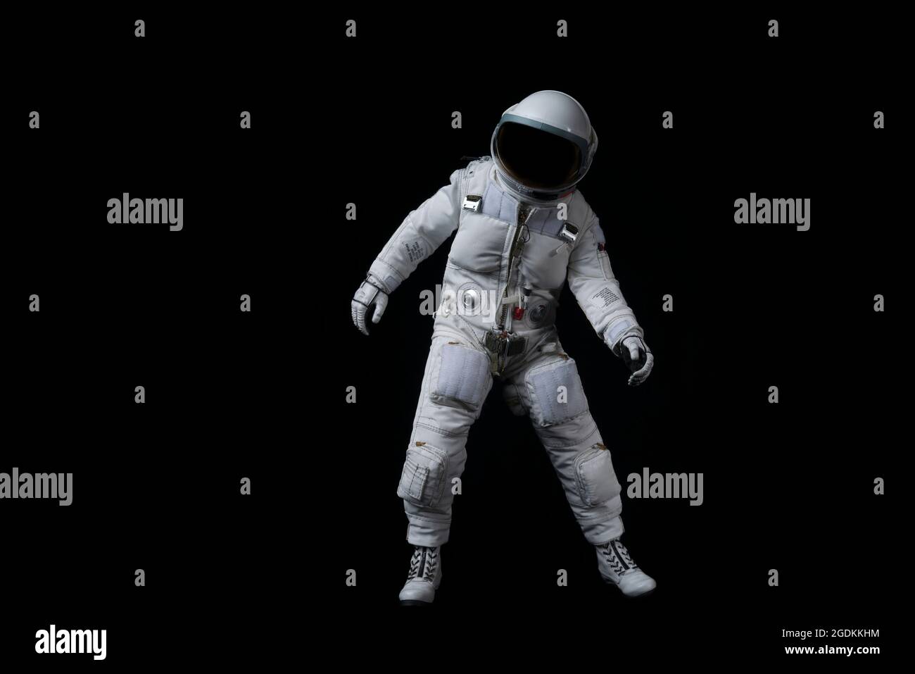 Astronaut mit weißem Hintergrund Stockfoto
