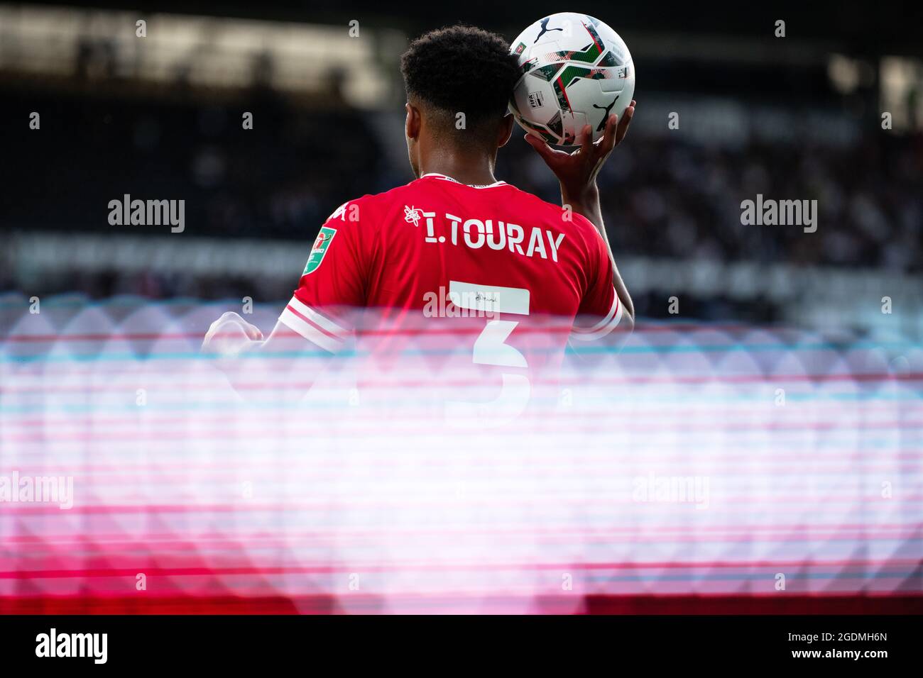 Derby, Großbritannien. Ibou Touray, Derby County 3-3 Salford City. August 2021. Stockfoto