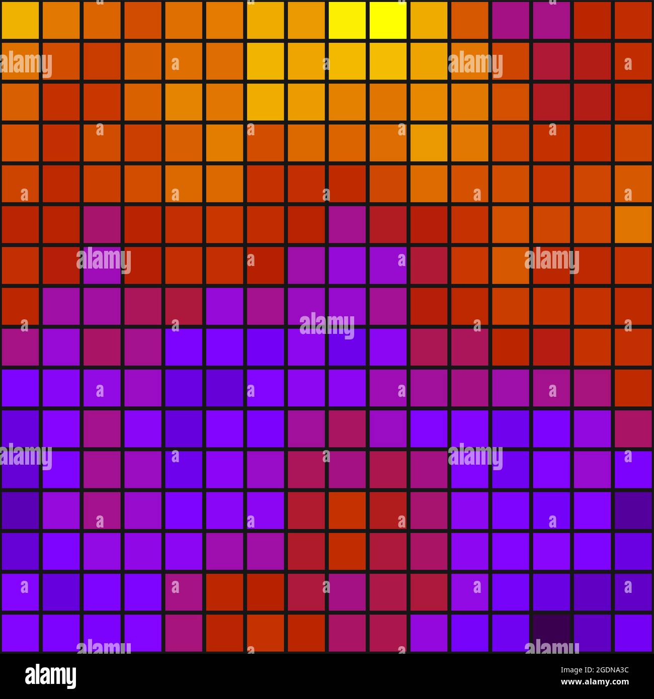Abstrakte geometrische Farbpixel generative Kunstdarstellung Stock Vektor