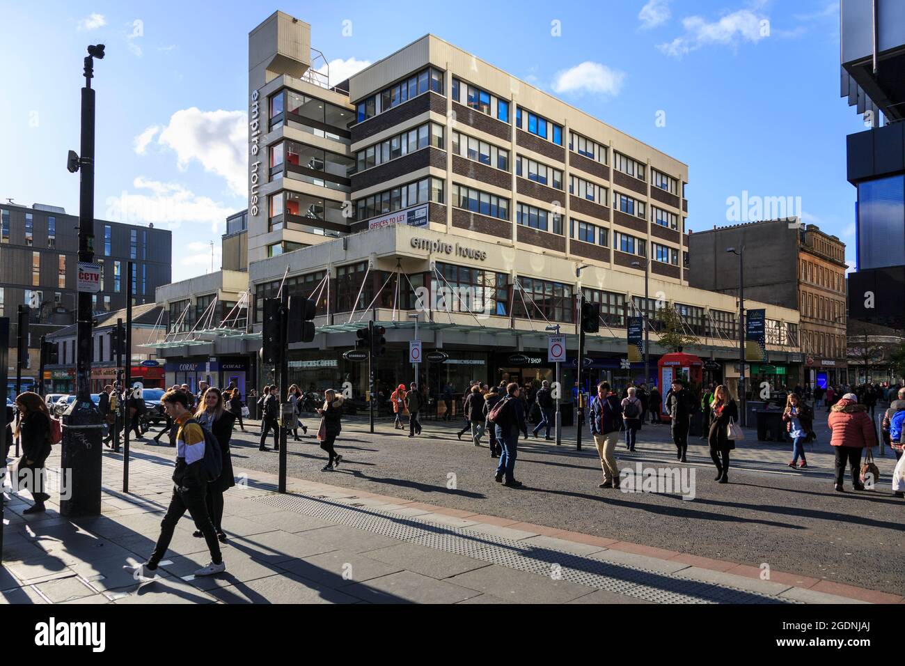 Kreuzung Sauchiehall Street und West Nile Street in Glasgow Stockfoto