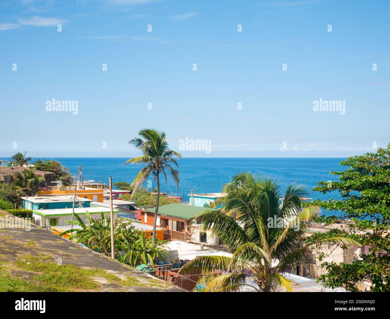 Panorama des Slums La Perla im alten San Juan, Puerto Rico ...