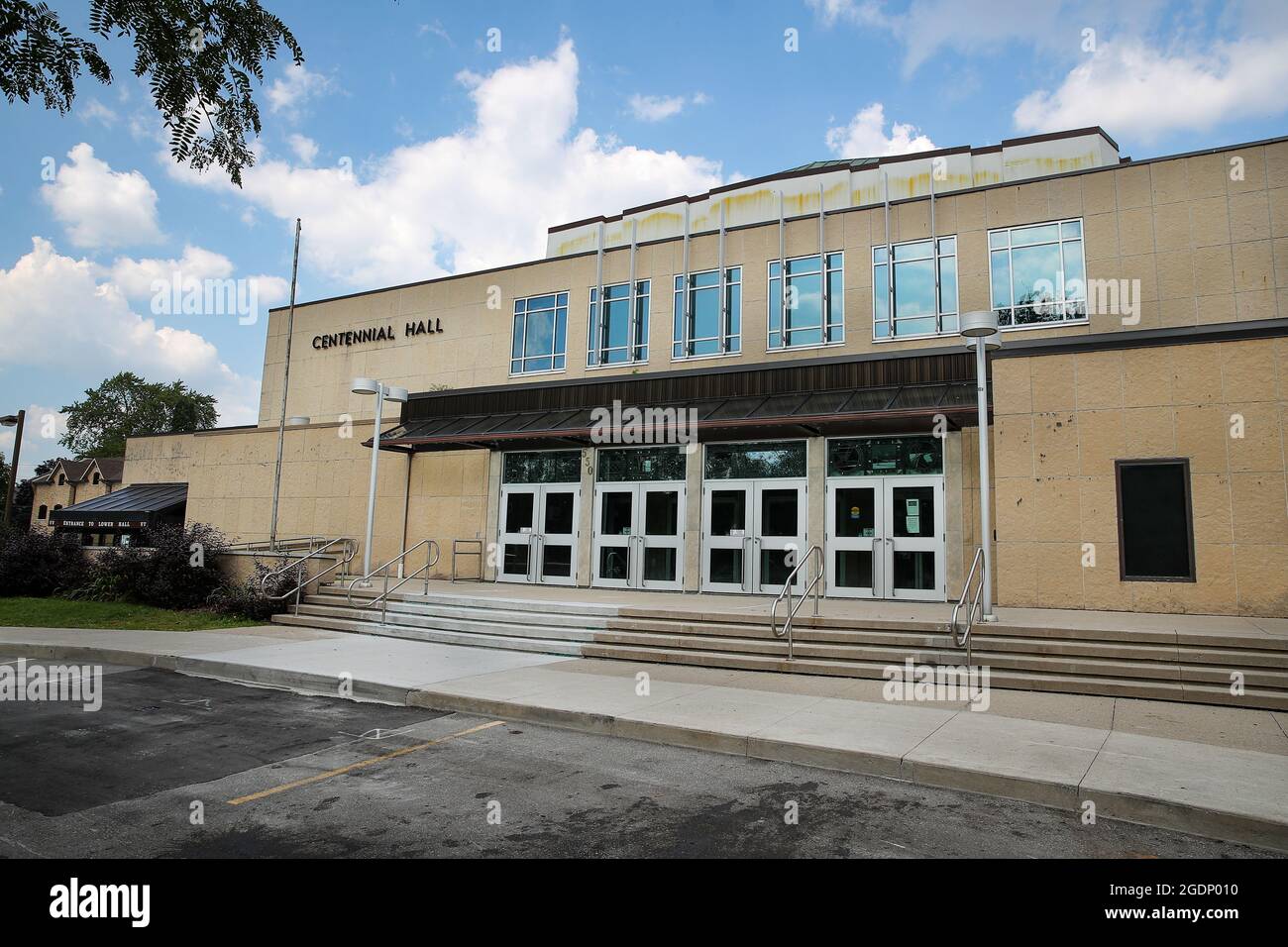 August 4 2021, London, Ontario, Kanada, Centennial Hall Front Stockfoto