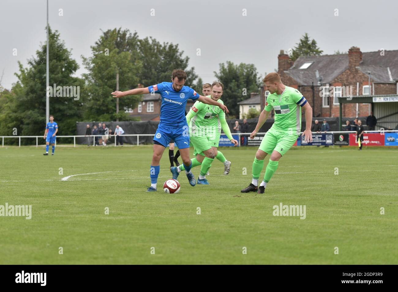 Warrington Rylands gegen Leek Town in der NPL Div 1 West, Samstag, 14. August 2021. Stockfoto