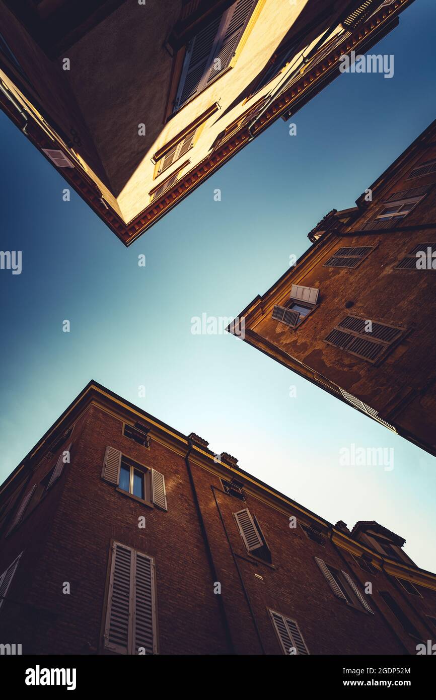 Straßen von Modena Italien Stockfoto