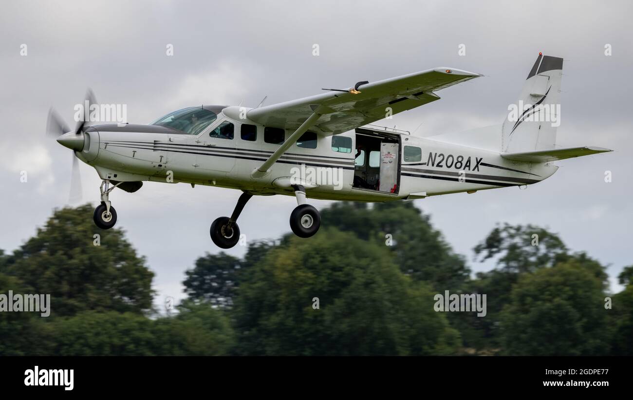 Cessna 208B Grand Caravan ‘N208AX’ am 1. August 2021 im Old Warden Aerodrome Stockfoto