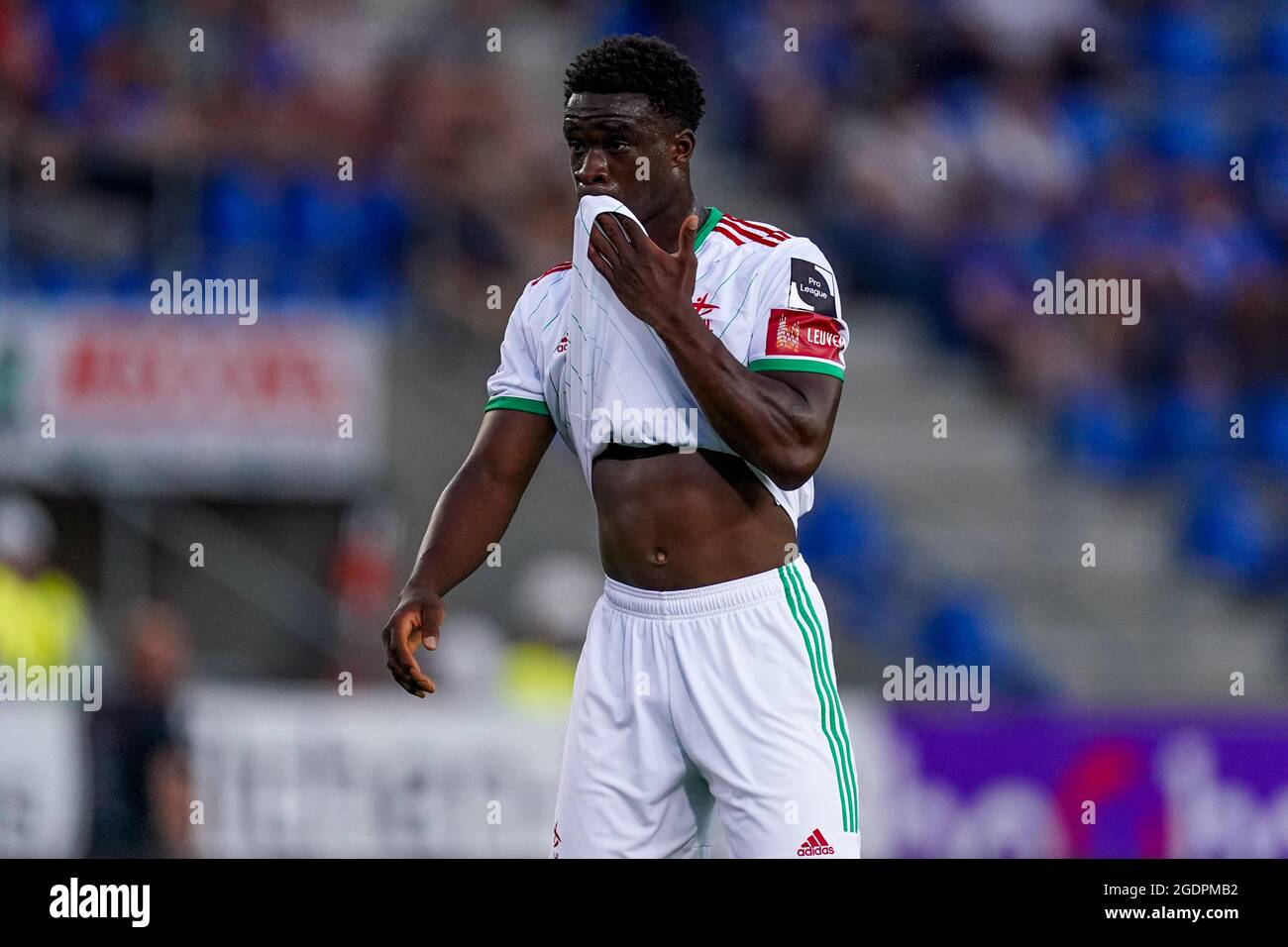 GENK, BELGIEN - 14. AUGUST: Mandela Keita von OH Leuven während des Jupiler Pro League-Spiels zwischen KRC Genk und OH Leuven in der Luminus Arena am 14. August 2021 in Genk, Belgien (Foto: Joris Verwijst/Orange Picts) Stockfoto