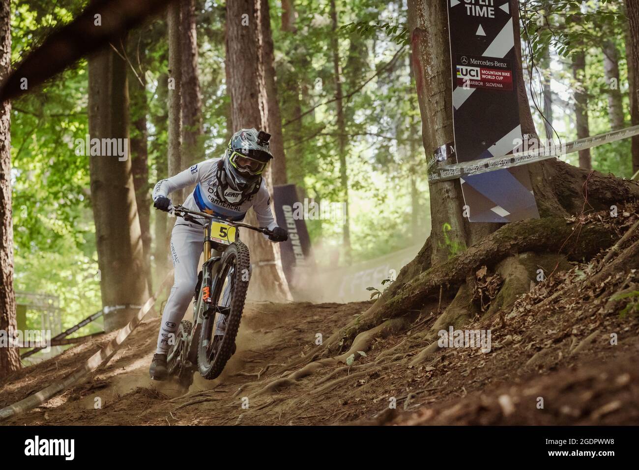 Monika HRASTNIK aus Slowenien während der Qualifikationsrunde des Mountainbike-Weltcups 2021 am 14. August 2021 in Maribor, Slowenien - Foto Olly Bowman / DPPI Stockfoto