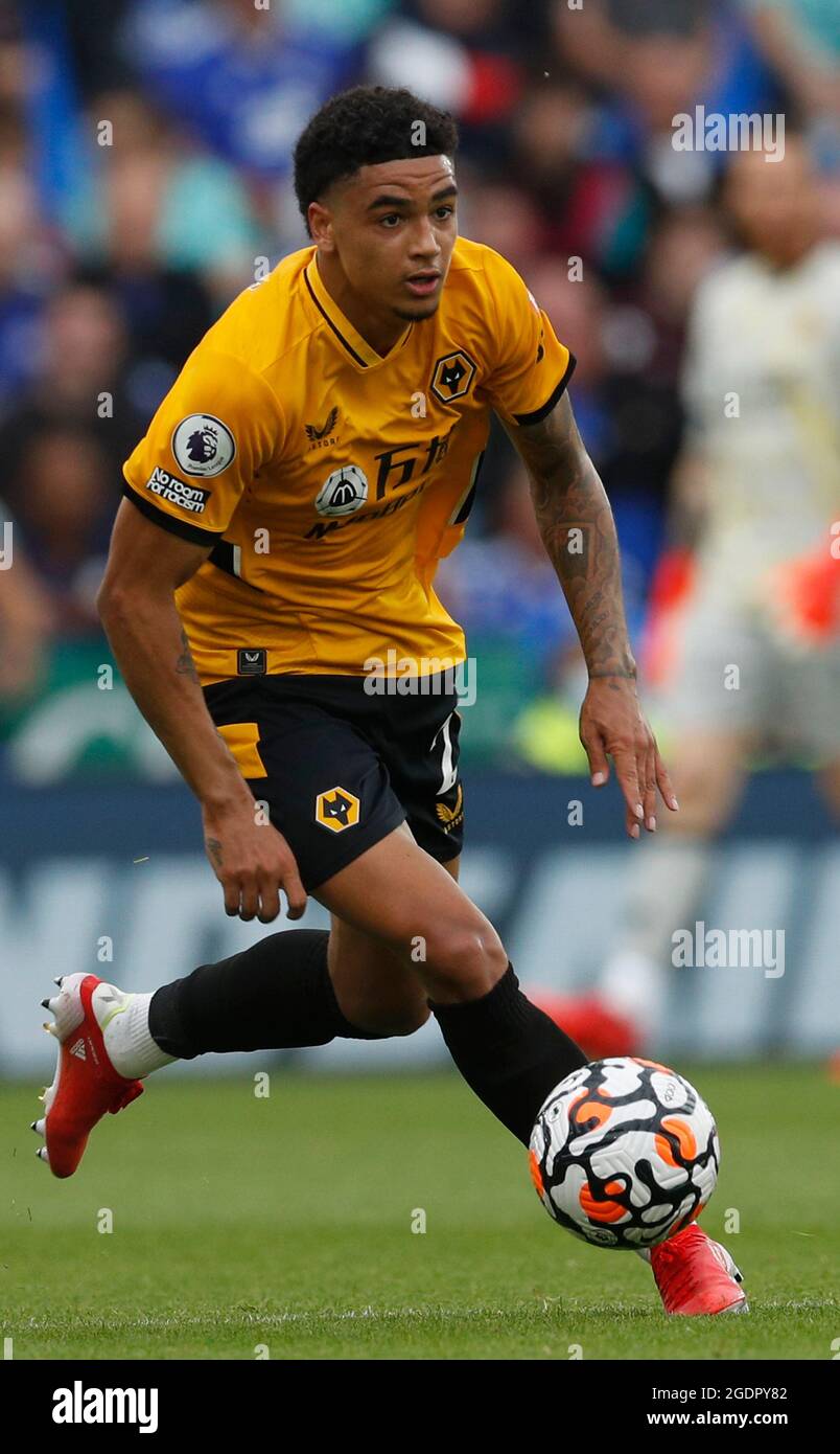 Leicester, England, 14. August 2021. Ki-Jana Hoever von Wolverhampton Wanderers während des Premier League-Spiels im King Power Stadium, Leicester. Bildnachweis sollte lauten: Darren Staples / Sportimage Stockfoto