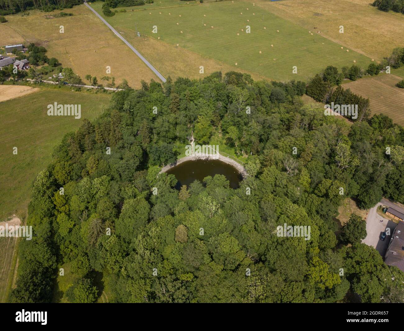 Kaali Meteorkrater in Saaremaa, Estland Stockfoto