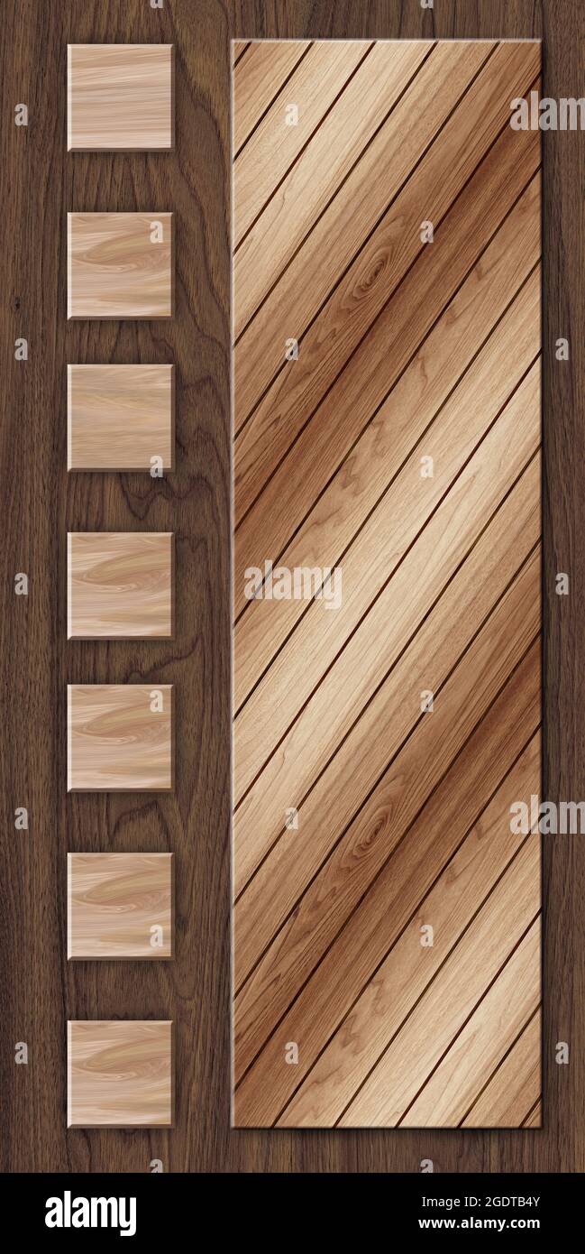3D Tür Design Hintergrund, Laminat Holz Hochwertige Rendering dekorative Wandbild Tapete Illustration, 3D Carving Innenarchitektur. Stockfoto 3D Tür Design Hintergrund, Laminat Holz Hochwertige Rendering dekorative Wandbild Tapete Illustration, 3D Carving Innenarchitektur. Stockfoto