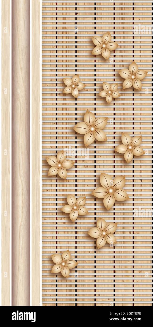 3D Tür Design Hintergrund, Laminat Holz Hochwertige Rendering dekorative Wandbild Tapete Illustration, 3D Carving Innenarchitektur. Stockfoto 3D Tür Design Hintergrund, Laminat Holz Hochwertige Rendering dekorative Wandbild Tapete Illustration, 3D Carving Innenarchitektur. Stockfoto