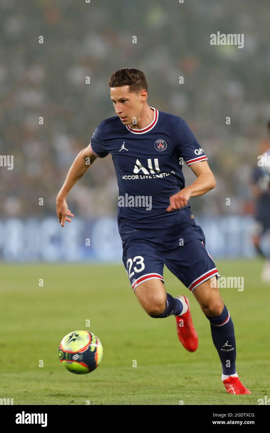 Julian Draxler während des Fußballspiels der französischen Meisterschaft Ligue 1 zwischen Paris Saint-Germain und RC Strasbourg am 14. August 2021 im Stadion Parc des Princes in Paris, Frankreich - Foto Mehdi Taamallah / DPPI Stockfoto