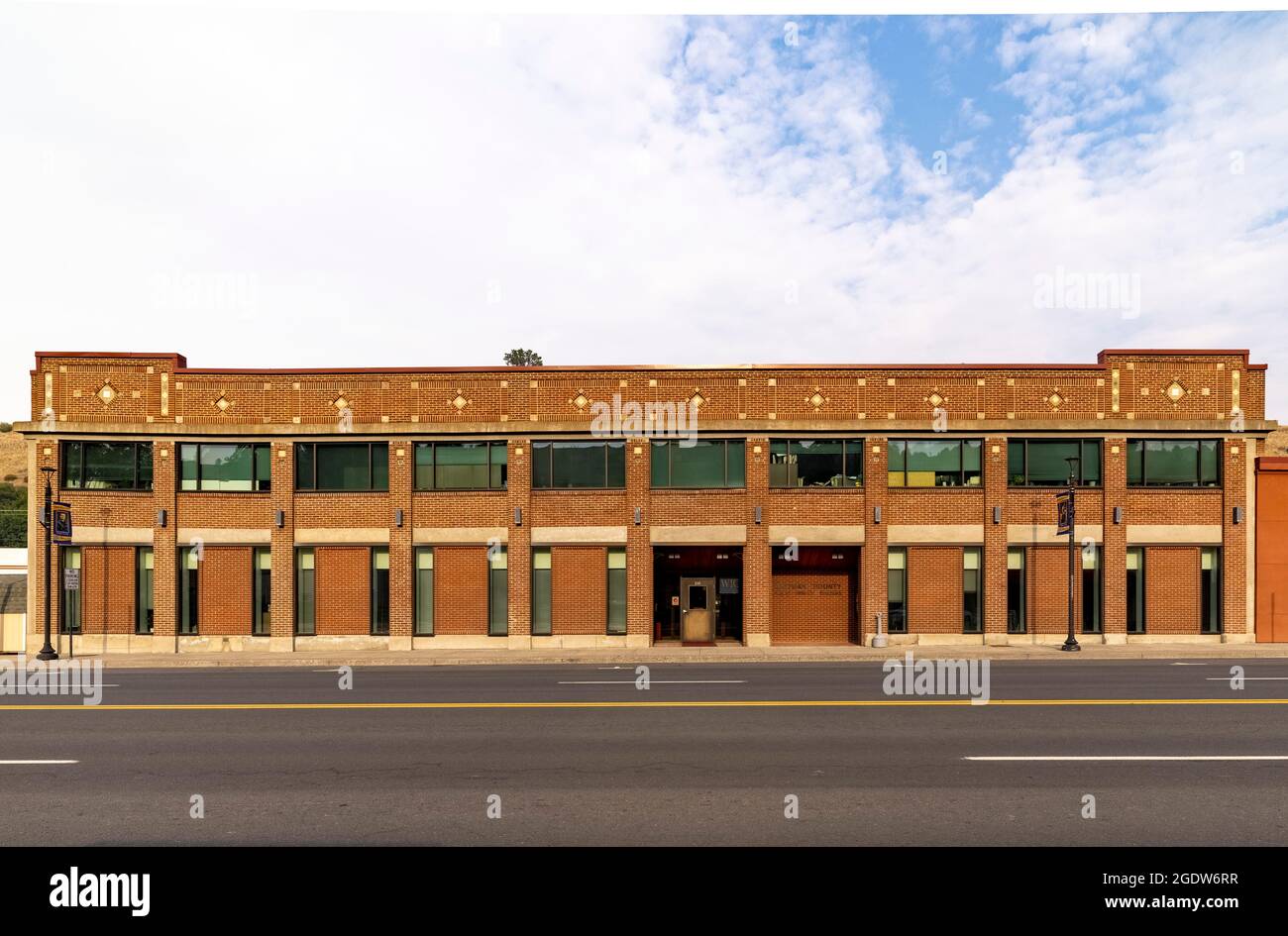 Shuttered Stores an der Main Street, Colfax, Washington State, USA, illustrieren den Niedergang der Kleinstadt Stockfoto
