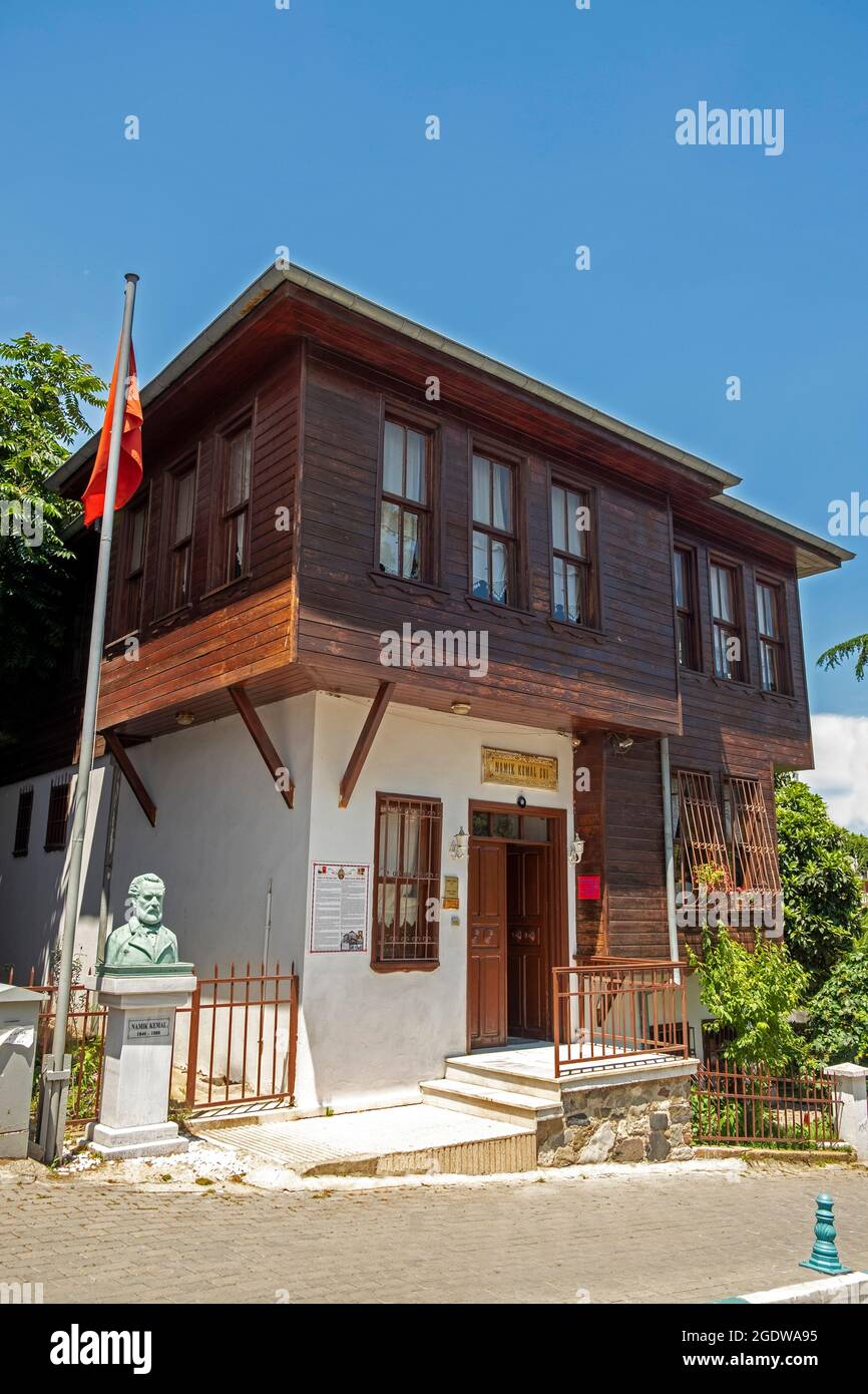 Die Provinz Tekirdag liegt an der Küste des Marmarameer in Thrakien und hat viele historische Orte. Einer von ihnen Namık Kemal Haus. Stockfoto