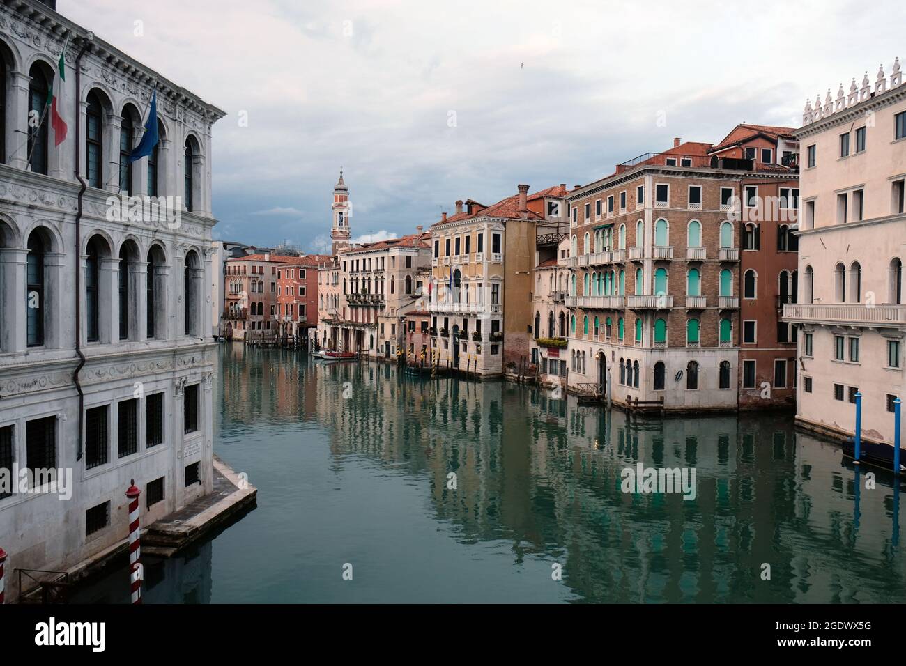 Blick auf den Canale Grande in Venedig, Italien 24. April 2020 Stockfoto