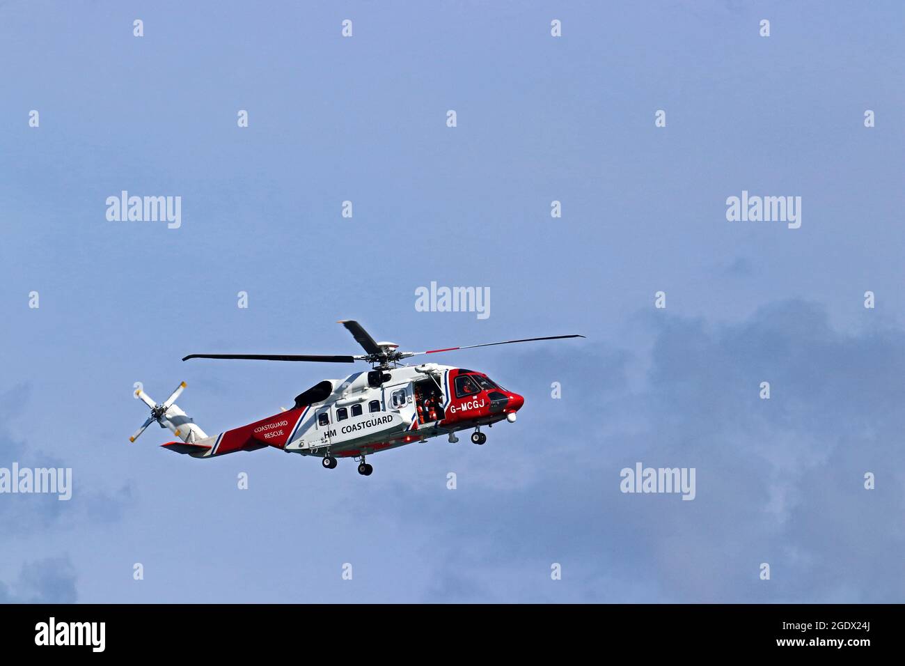 HM Coastguards Rettungshubschrauber G-MCGJ Stockfoto