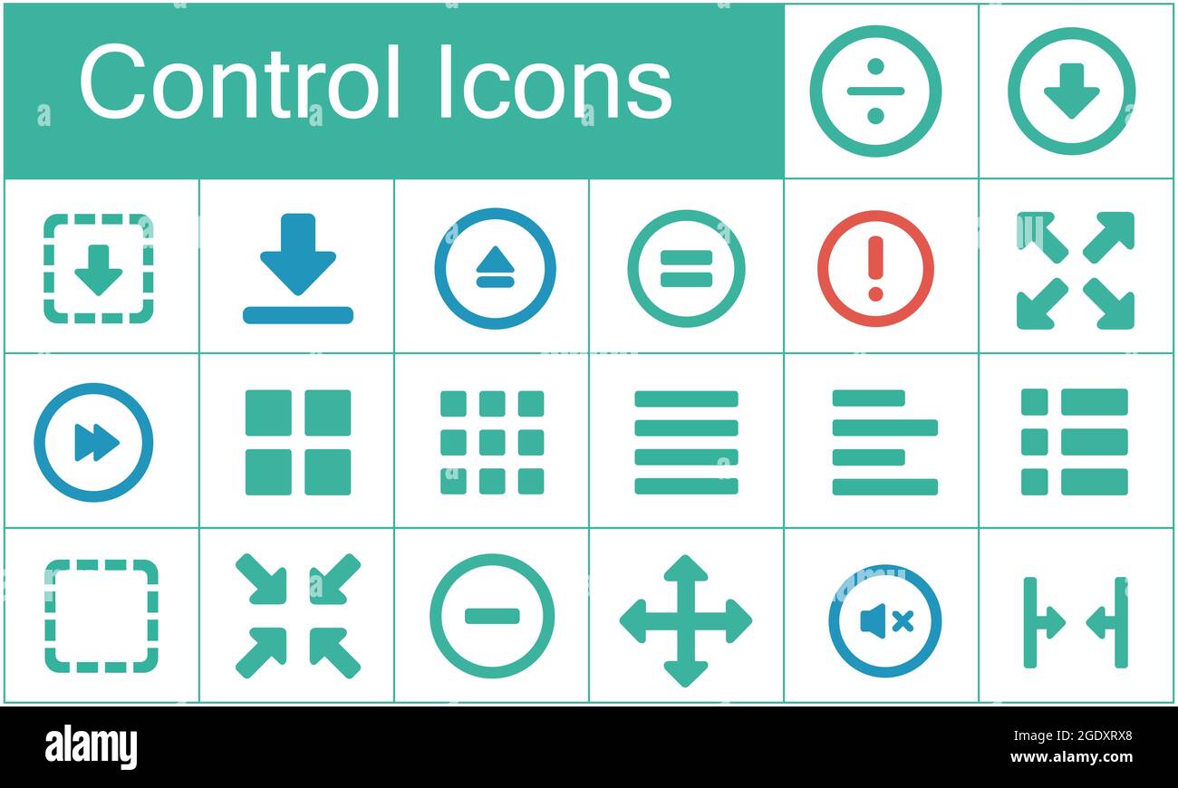 Ausgezeichnete Media-Player-Steuerung Icon-Set für Designer in der Gestaltung aller Arten von Werken. Schöne und moderne Ikone, die in vielen Zwecken verwendet werden kann Stock Vektor
