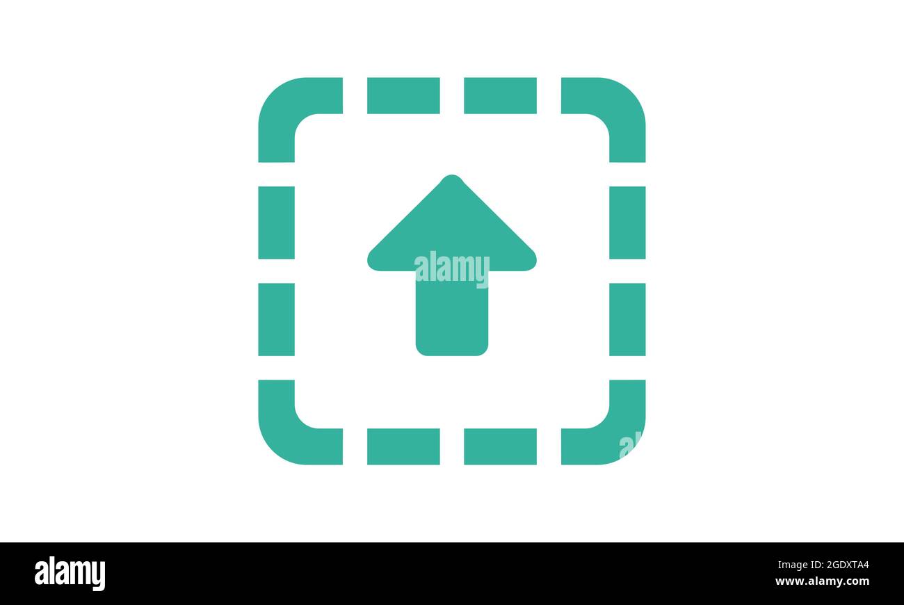 Symbol für den Upload-Pfeil. Symbol zum Hochladen von Dateien. Vektor-isolierte Illustration Stock Vektor