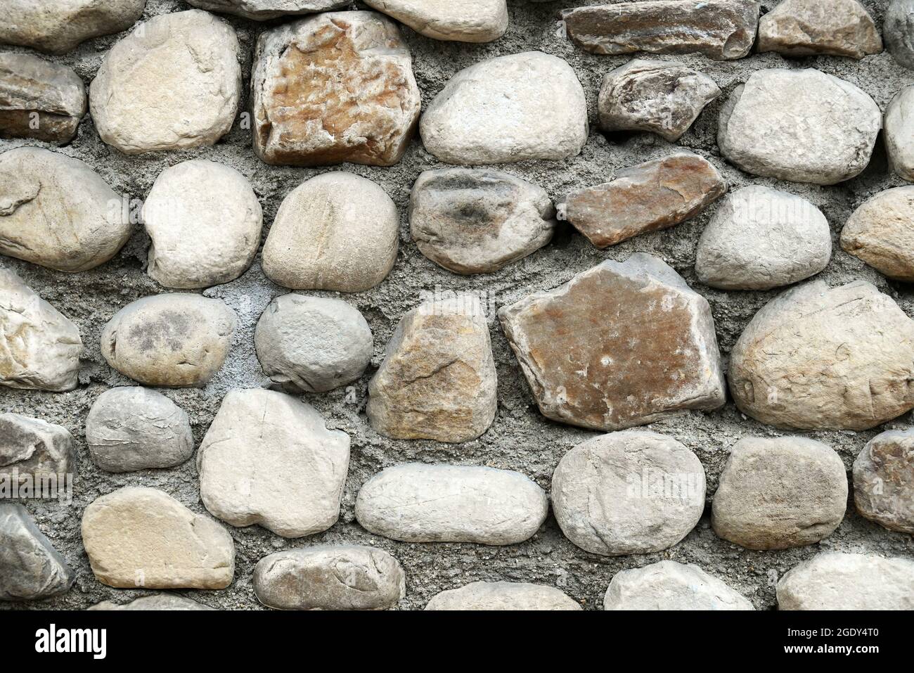 Detail einer Steinmauer. Stockfoto