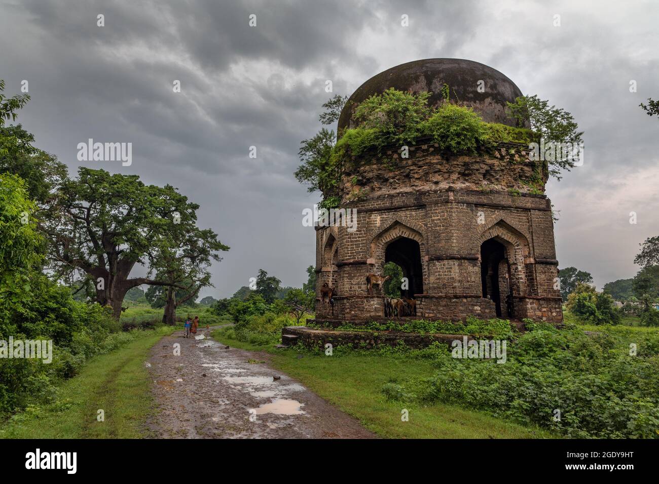 Altes Denkmal in Mandu, Madhya Pradesh, Indien Stockfoto