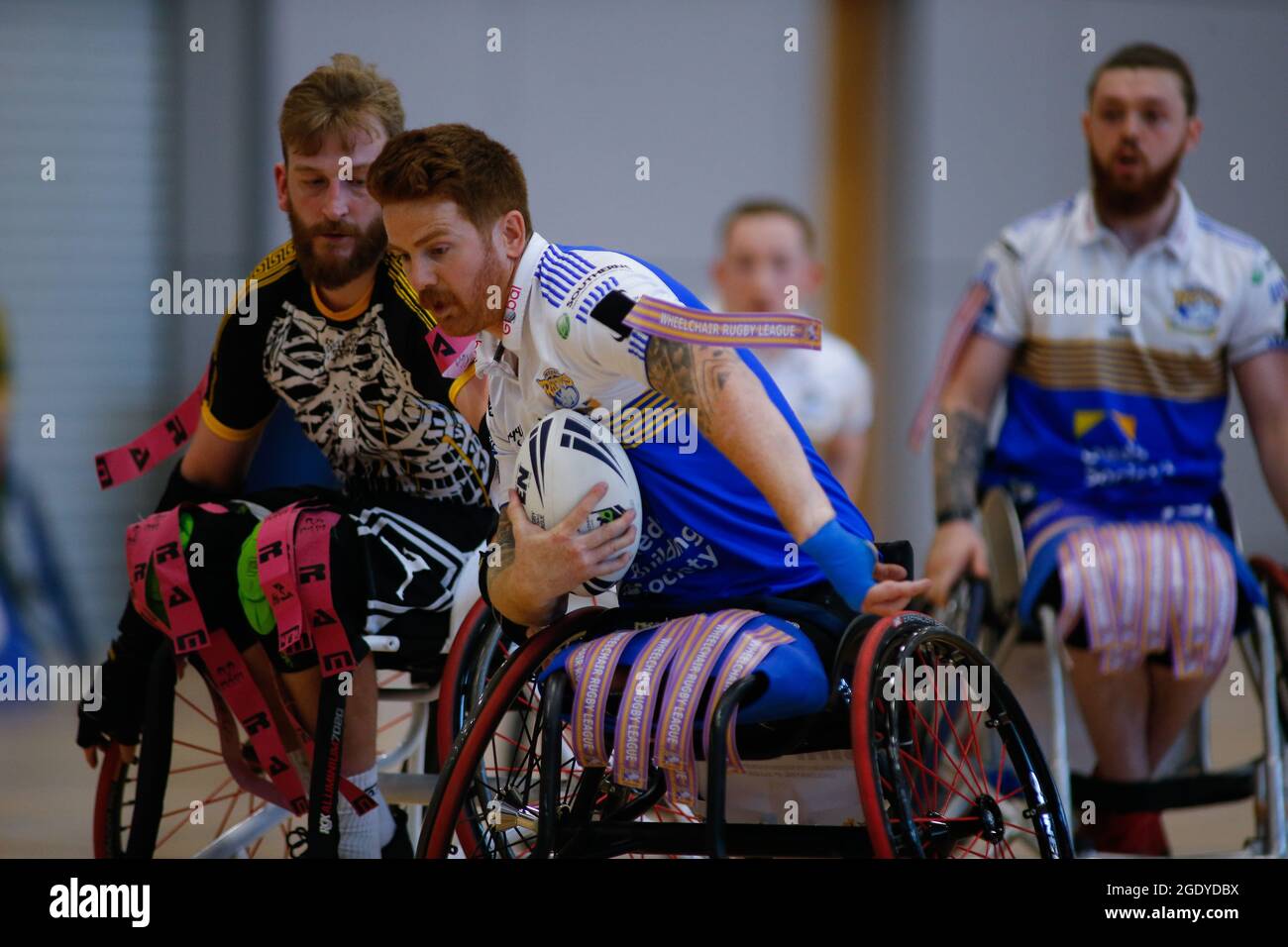 Sheffield, Großbritannien. August 2021. English Institute of Sport Sheffield, South Yorkshire, 15. August 2021 Betfred Wheelchair Challenge Cup Final Leeds Rhinos vs Argonauts Skeleton Army. James Simpson von Leeds Rhinos Credit: Touchlinepics/Alamy Live News Stockfoto