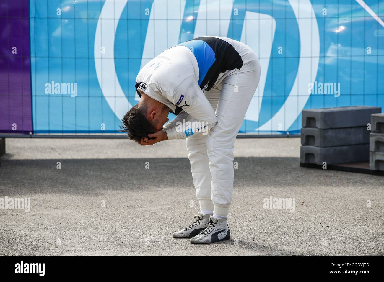 DENNIS Jake (gbr), BMW i Andretti Motorsport, BMW iFE.21, Portrait während des Berlin ePrix 2021, 8. Treffen der Formel-E-Weltmeisterschaft 2020-21, auf dem Stadtkurs des Flughafens Tempelhof vom 14. Bis 15. August in Berlin, Deutschland - Foto Xavi Bonilla / DPPI Stockfoto