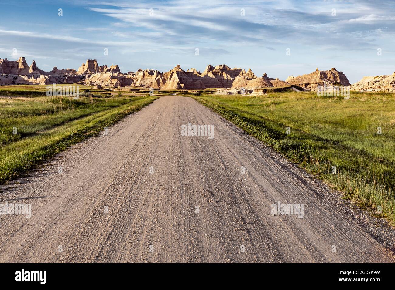 SD00463-00....SOUTH DAKOTA - Old Northeast Road im Badlands National Park. Stockfoto