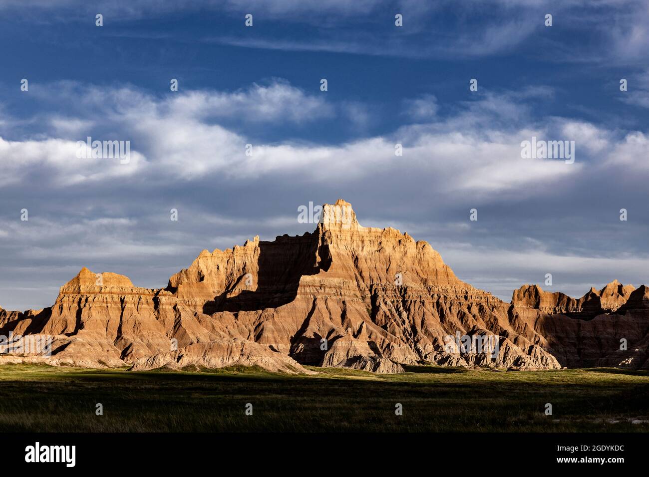 SD00465-00....SOUTH DAKOTA - Buttes in der Nähe des Besucherzentrums Ben Reifel im Badlands National Park. Stockfoto