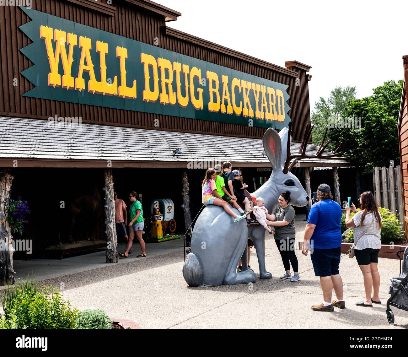 SD00472-00....SOUTH DAKOTA - Wall Drug Backyard eine Touristenattraktion in der Stadt Wall. Stockfoto