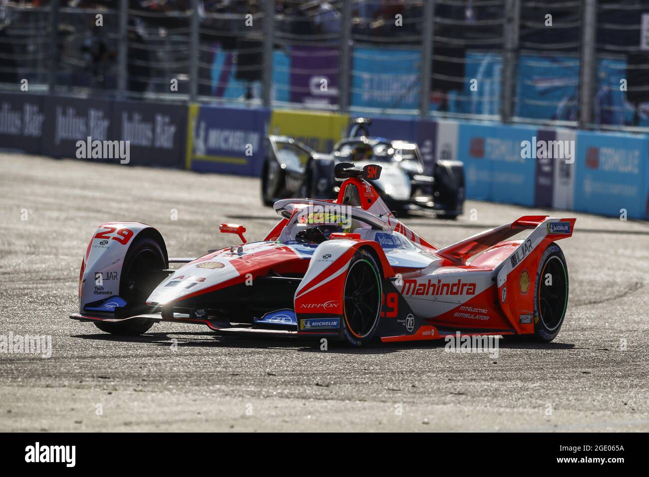 29 Sims Alexander (gbr), Mahindra Racing, Mahinda M7Electro, Aktion während des Berlin ePrix 2021, 8. Treffen der Formel-E-Weltmeisterschaft 2020-21, auf dem Tempelhof Airport Street Circuit vom 14. Bis 15. August in Berlin, Deutschland - Foto Xavi Bonilla / DPPI Stockfoto