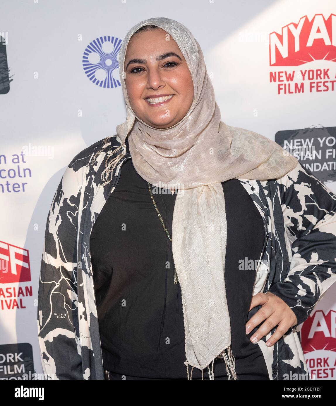 New York, NY - 14. August 2021: Iman Zawahry nimmt an der Premiere des ersten amerikanischen muslimischen rom-Com-Films Americanish im SVA-Theater Teil Stockfoto