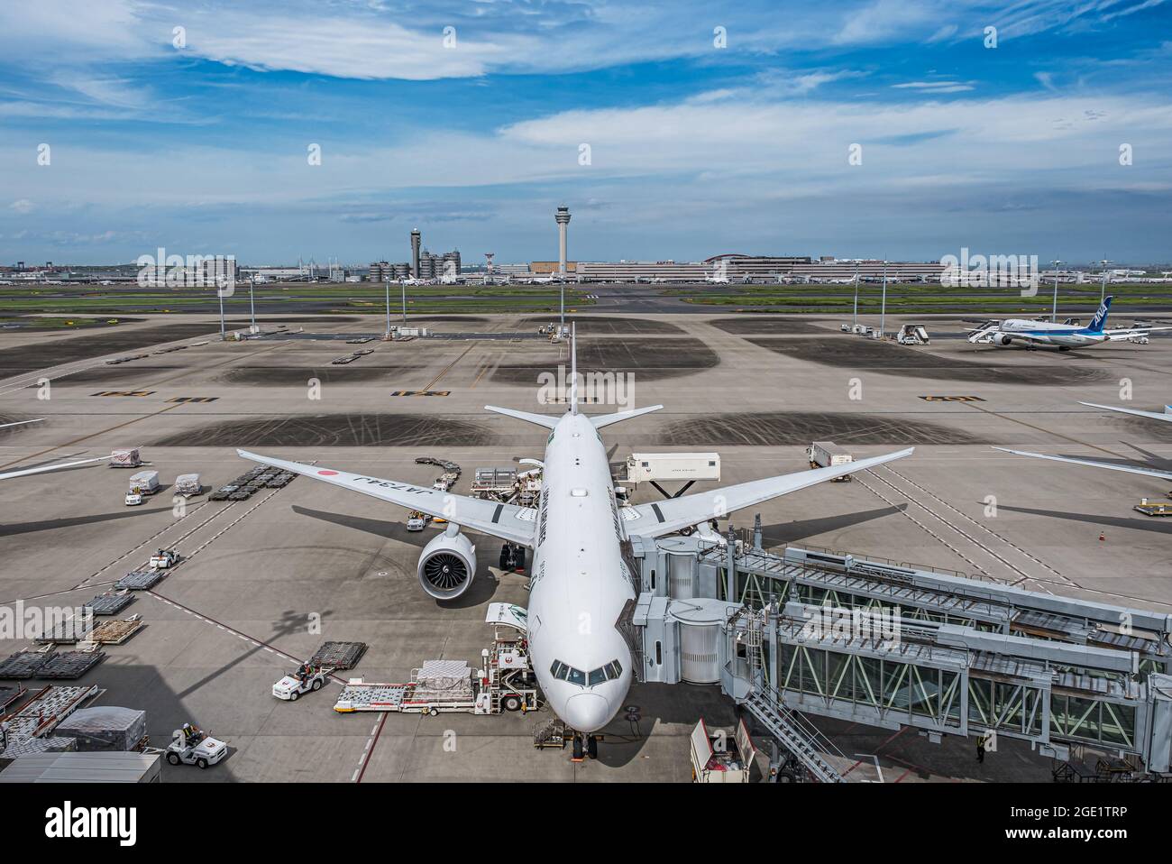 Am Haneda International Airport in Tokio Stockfoto
