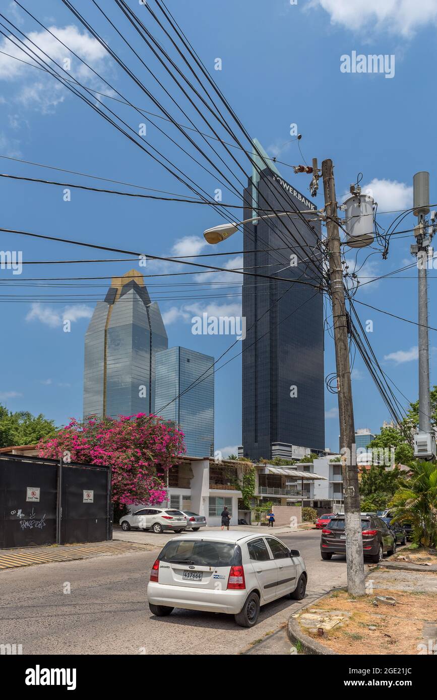 Moderne Wolkenkratzer in der Innenstadt von Panama City, Panama Stockfoto