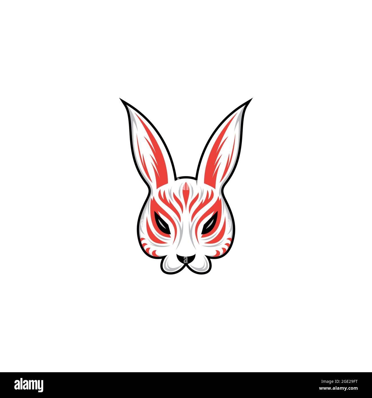 kitsune Maske Illustration, Japanische traditionelle Maske, Kitsune