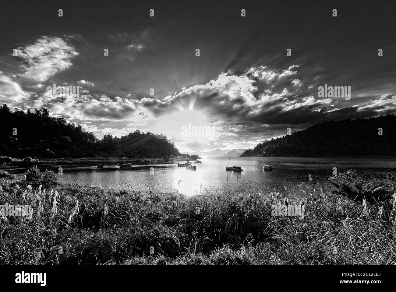 Lake Waikaremoana im Te Urewera Nationalpark; Nordinsel; Neuseeland Stockfoto